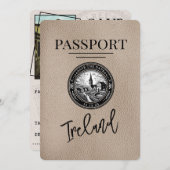 Save The Date Passeport Irlande Beige Enregistrer La Date (Devant / Derrière)