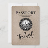 Save The Date Passeport Irlande Beige Enregistrer La Date (Devant)
