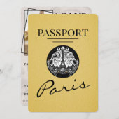 Save The Date Passeport jaune de Paris, Sauvegarder la date (Devant / Derrière)