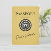 Save The Date Passeport Jaune Puerta Vallarta Enregistrer La Dat (Debout devant)
