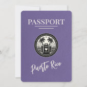 Save The Date Passeport Lilac Porto Rico (Devant)