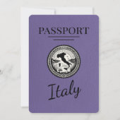 Save The Date Passeport Lilac Purple Italie (Devant)