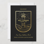 Save The Date Passeport mariage de destination Enregistrer la da (Devant)