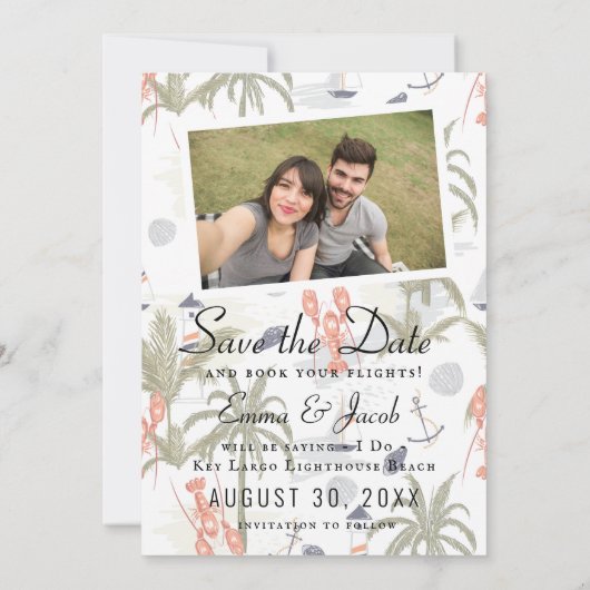 Save The Date Passeport mariage de destination Enregistrer la da (Dos)