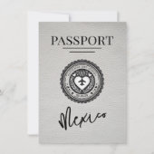 Save The Date Passeport Mexique Blanc Enregistrer La Date (Devant)