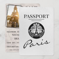 Passeport Paris Blanc Enregistrer La Date