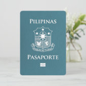 Save The Date Passeport Philippines turquoise Enregistrer La Dat (Debout devant)