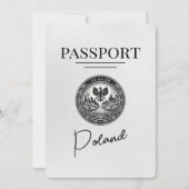 Save The Date Passeport Pologne Blanche Enregistrer La Date (Devant)