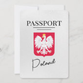 Save The Date Passeport Pologne Blanche Enregistrer La Date (Devant)