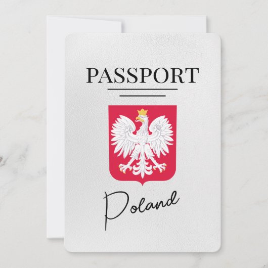 Save The Date Passeport Pologne Blanche Enregistrer La Date (Devant)