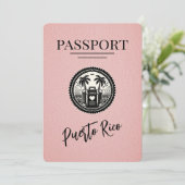 Save The Date Passeport Porto Rico rose (Debout devant)