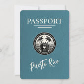 Save The Date Passeport Porto Rico sarcelle (Devant)
