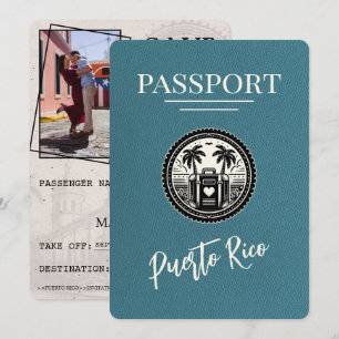 Save The Date Passeport Porto Rico sarcelle