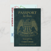 Save The Date Passeport pour l'amour Destination Créative Mariag (Devant / Derrière)