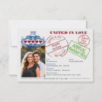 Passeport pour une destination de mariage mignonne
