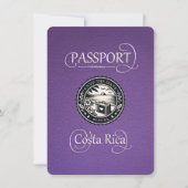 Save The Date Passeport pourpre du Costa Rica (Devant)
