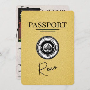 Save The Date Passeport Reno Jaune Enregistrer La Date