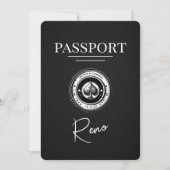 Save The Date Passeport Reno Noir Enregistrer La Date (Devant)
