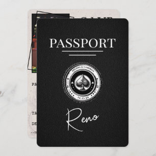 Save The Date Passeport Reno Noir Enregistrer La Date