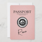 Save The Date Passeport Reno Rose Enregistrer La Date (Devant)