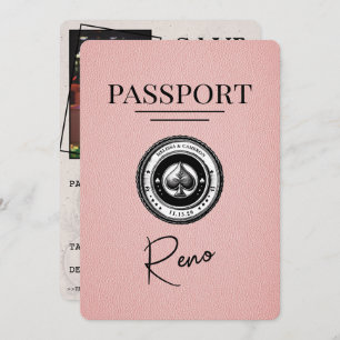Save The Date Passeport Reno Rose Enregistrer La Date