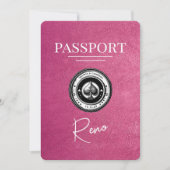 Save The Date Passeport Reno Rose Magenta Enregistrer La Date (Devant)