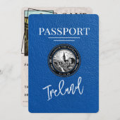 Save The Date Passeport Royal Blue Ireland Enregistrer La Date (Devant / Derrière)