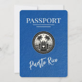 Save The Date Passeport Royal Blue Porto Rico (Devant)