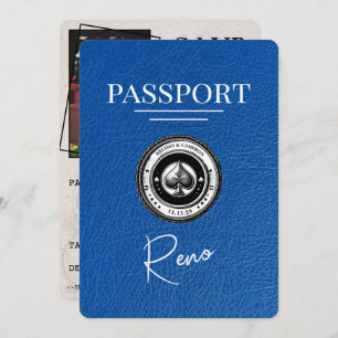 Save The Date Passeport Royal Blue Reno Enregistrer La Date