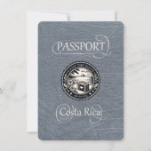 Save The Date Passeport Silver Costa Rica (Devant)