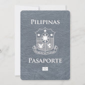 Save The Date Passeport Silver Philippines Enregistrer La Date (Devant)
