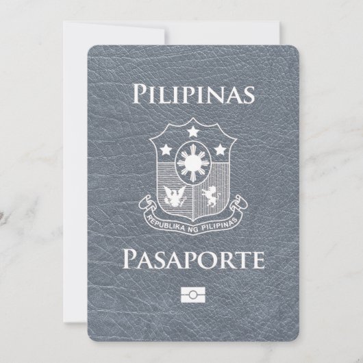 Save The Date Passeport Silver Philippines Enregistrer La Date (Devant)