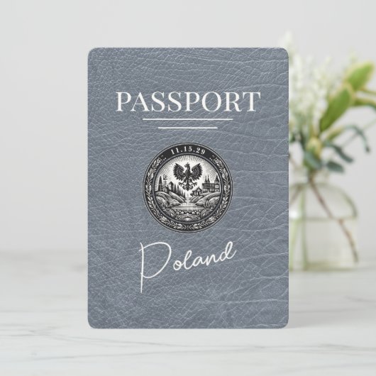 Save The Date Passeport Silver Pologne Enregistrer La Date (Debout devant)