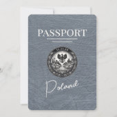 Save The Date Passeport Silver Pologne Enregistrer La Date (Devant)