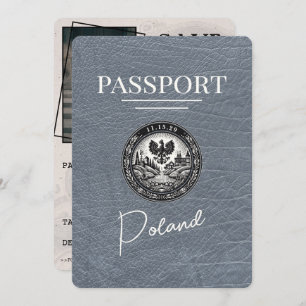 Save The Date Passeport Silver Pologne Enregistrer La Date