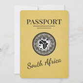Save The Date Passeport sud-africain jaune (Devant)
