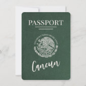 Save The Date Passeport Vert Cancun Enregistrer La Date (Dos)