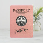 Save The Date Passport rose Gold Porto Rico (Debout devant)