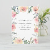 Save The Date Pastel Blush rose Mariage photo (Debout devant)