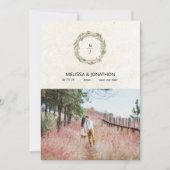 Save The Date Pastel Boho Neutral Floral Ajouter Image Enregistr (Devant)