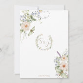 Save The Date Pastel Fleur sauvage Jardin Délicat Mariage Floral (Dos)