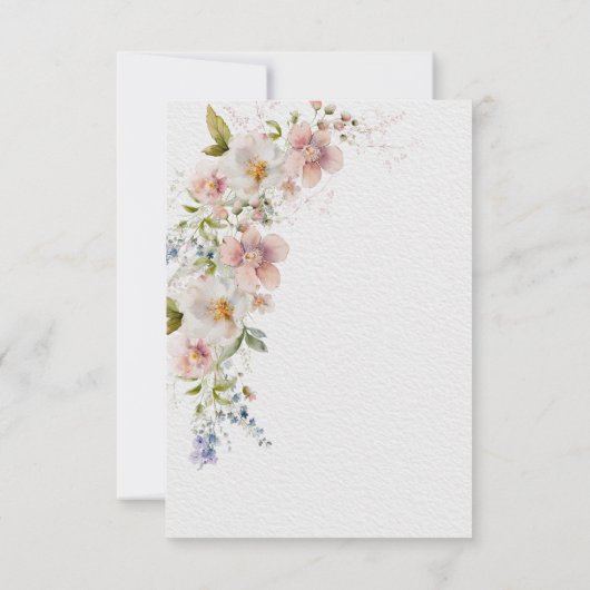 Save The Date Pastel Floral Mariage moderne (Dos)