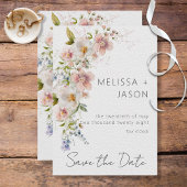 Save The Date Pastel Floral Mariage moderne