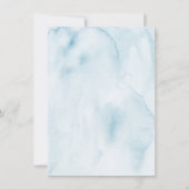 Save The Date Pastel Garden Blue Aquarelle Floral (Dos)