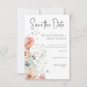 Save The Date Pastel Loose Fleur sauvage Mariage moderne (Devant)