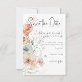 Save The Date Pastel Loose Fleur sauvage Mariage moderne (Devant)