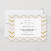 Save The Date Pastel Peach et Gold Géométrique (Dos)