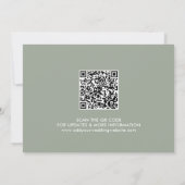 Save The Date Pastel Peach & Sage Green Calligraphy Scan QR Code (Dos)