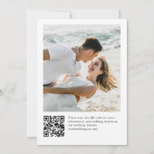 Save The Date Pastel Pink Boho Fleur sauvage code QR Mariage Pho (Dos)