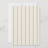 Save The Date Pastel Pink & Green Stripes Border Retro Wedding (Dos)